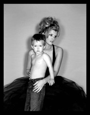 Whitney Bower and son